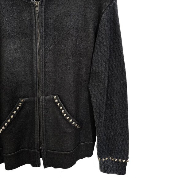 Studded Soul Girl's Sparkly Gray Hoodie - Picture 4 of 7